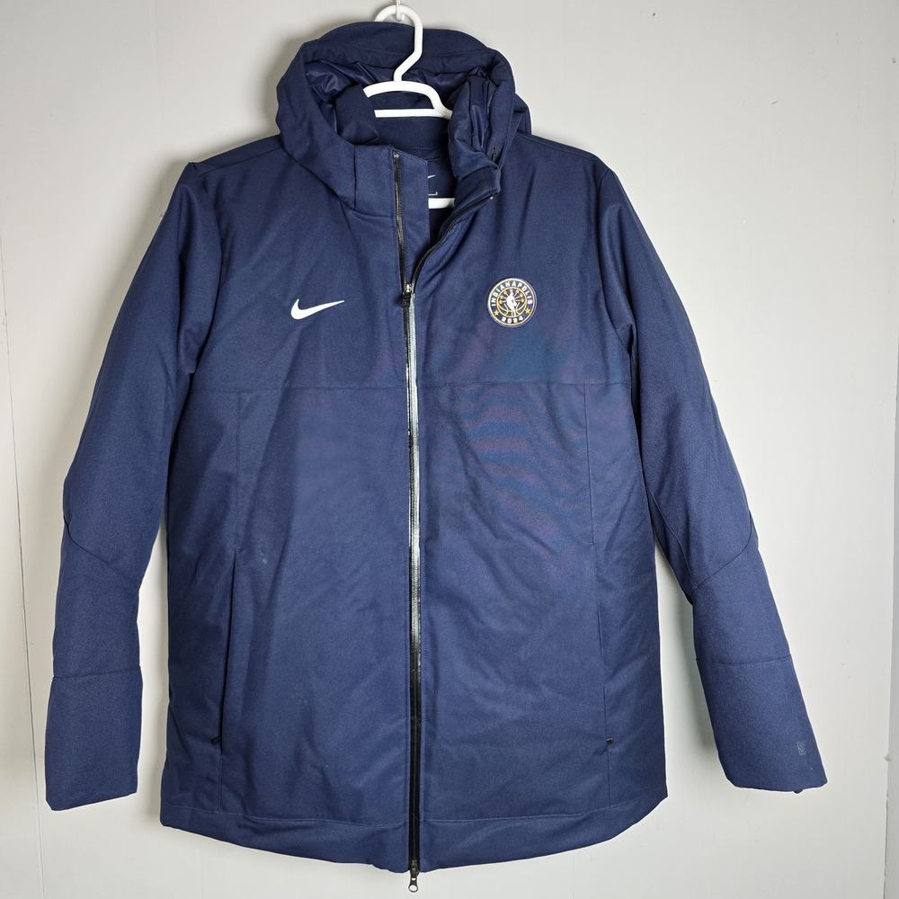 Nike 550 NBA ALL-STAR Indianapolis 2024 Down Fill Parka Jacket Navy Blue Large